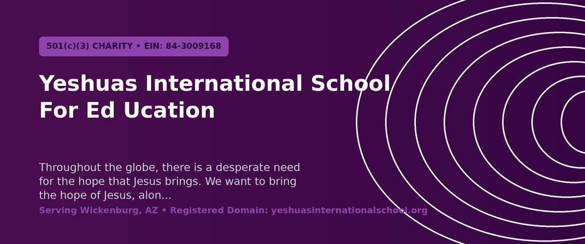 Yeshuas International School For Ed Ucation Organization Banner